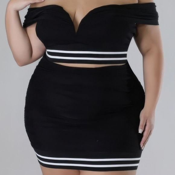 Sweetheart Stretch Skirt Set - Black - Picture 4 of 5